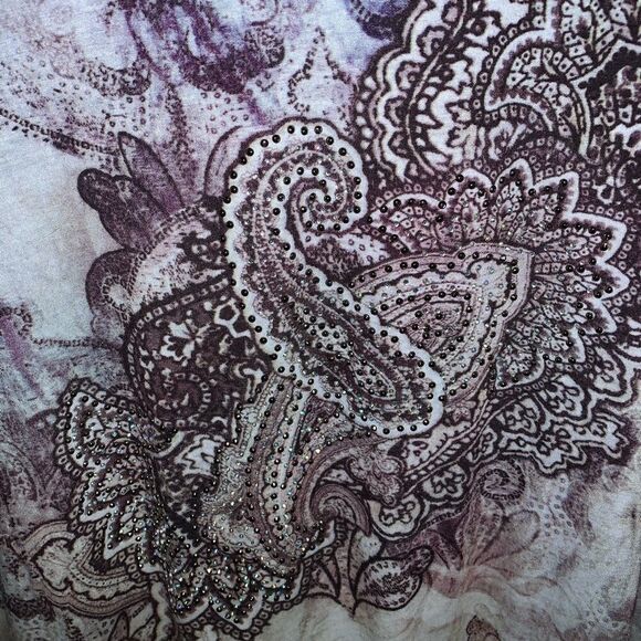 Clothes head bling western paisley tunic top - Picture 3 of 6